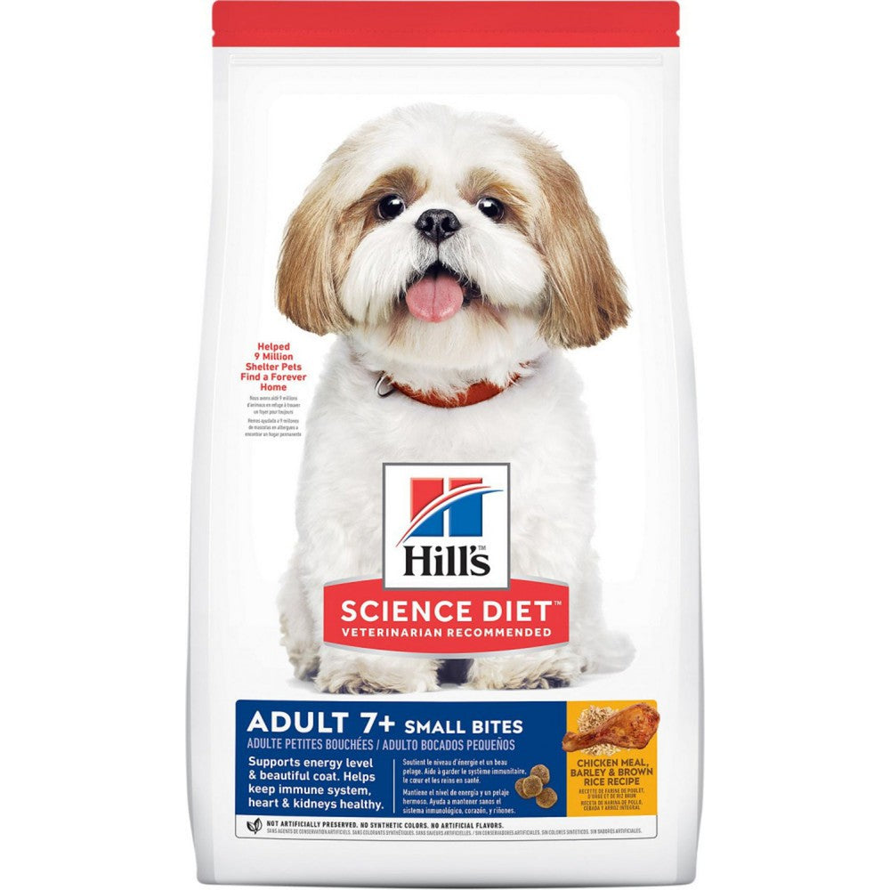 Hill's Science Diet Adult 7+ Small Bites Chicken Meal, Barley & Brown Rice Recipe Dry Dog Food