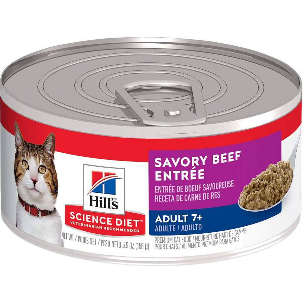 Hill's Science Diet Adult 7+ Savory Beef Entree Canned Cat Food