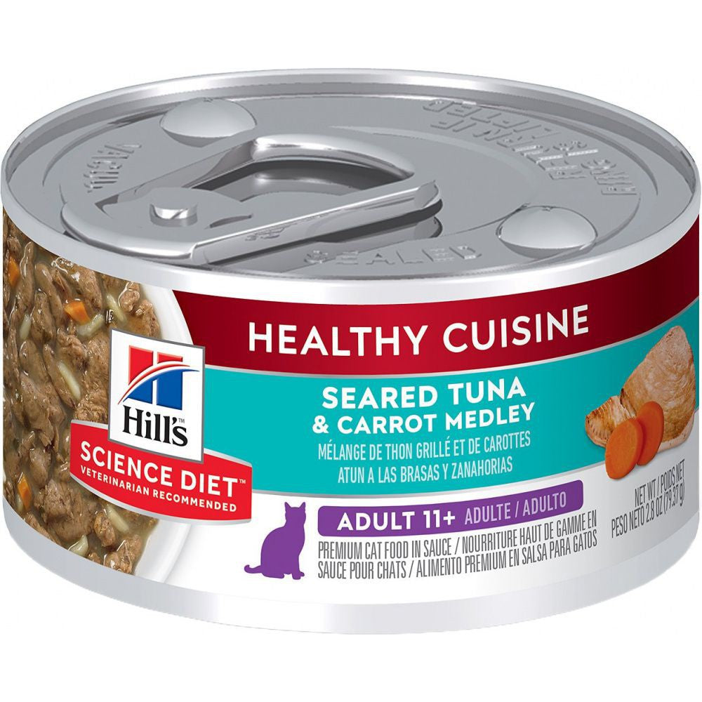 Hill's Science Diet Healthy Senior Cuisine Adult 11+ Seared Tuna & Carrot Medley Canned Cat Food